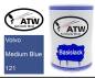 Preview: Volvo, Medium Blue, 121: 500ml Lackdose, von ATW Autoteile West.